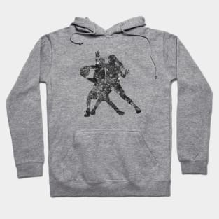 basketball player girl black and white Hoodie